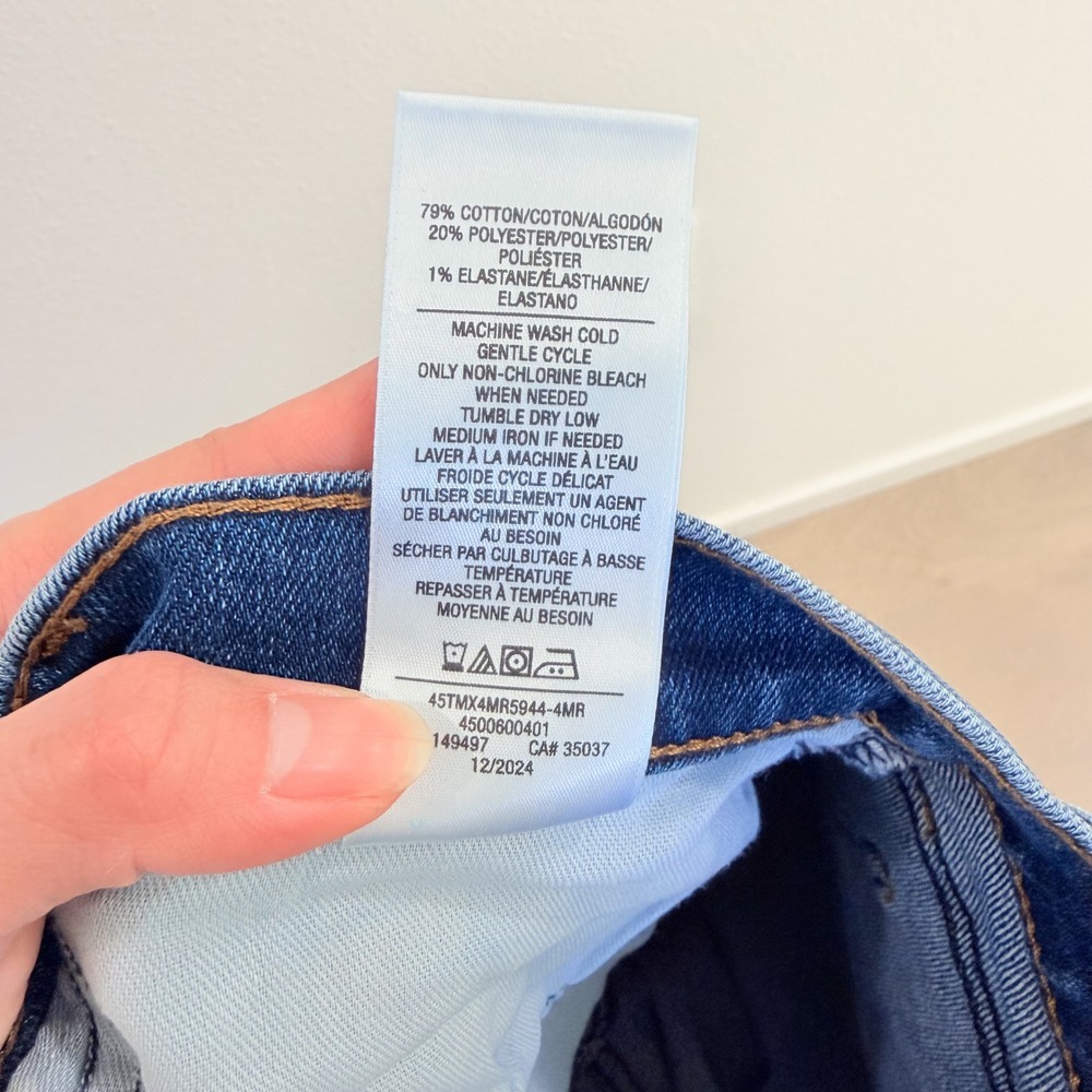 Joe's Low Rise Wide Leg Lou Lou Jeans Dark Medium Wash Denim in Amore 29 - Picture 8 of 8